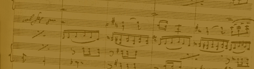 A sheet music with musical notes written on it.