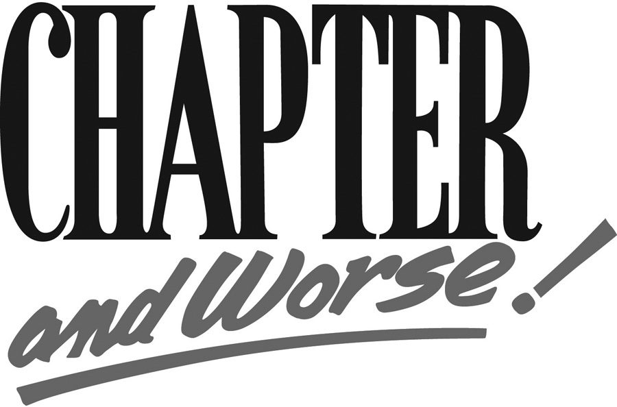 Chapter and Worse" text logo design.